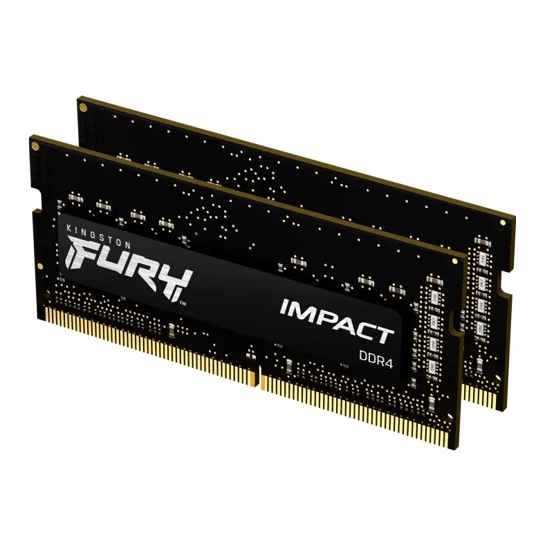 Kingston FURY Impact - DDR4 - kit - 16 GB: 2 x 8 GB - SO-DIMM 260-pin - 3200 MT/s / PC4-25600 - CL20 - 1.2 V - unbuffered - non-ECC - black