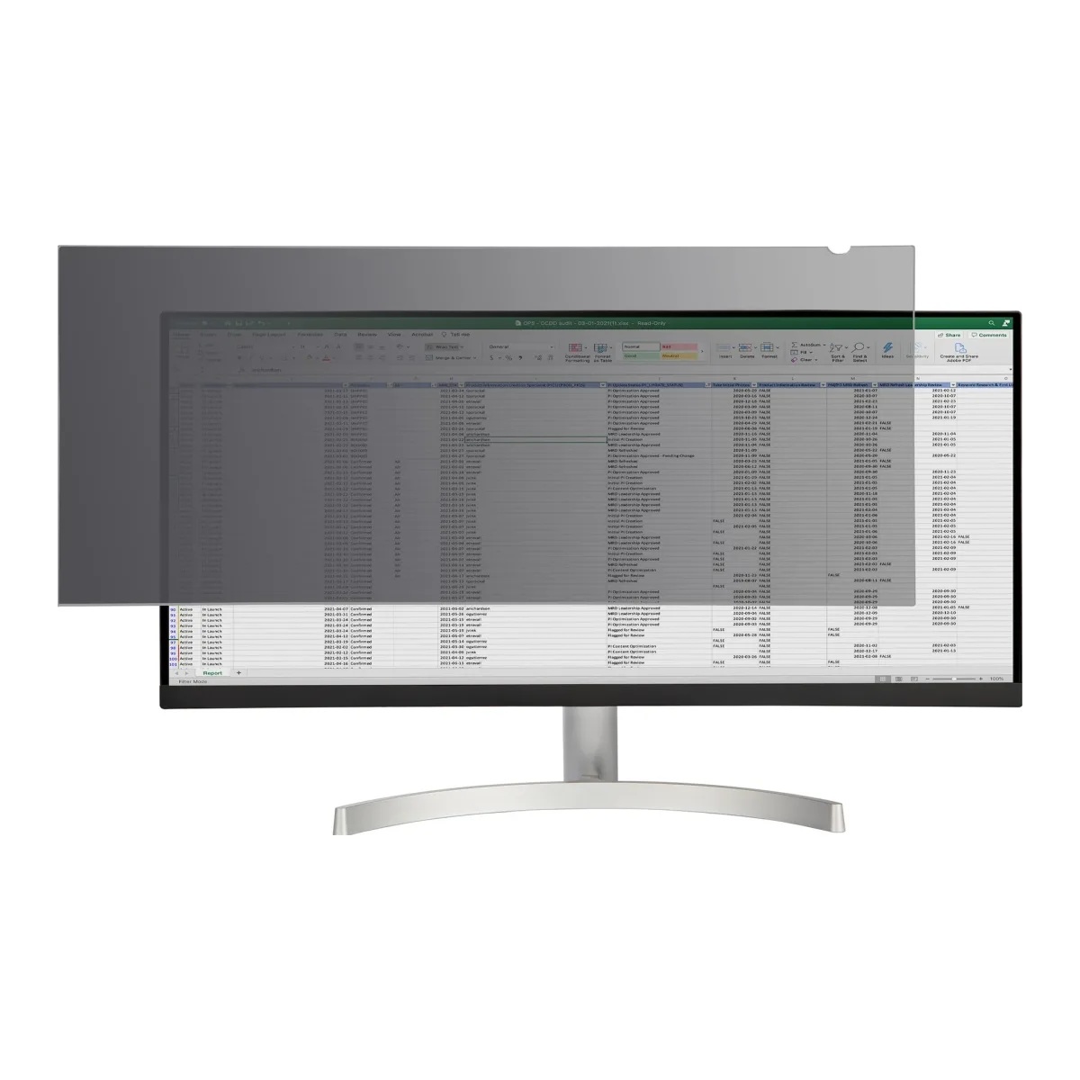 StarTech Monitor Privacy Screen for 34 inch Ultrawide Display, 21:9 Widescreen Computer Screen Security Filter, Blue Light Reducing (PRIVSCNMON34W) - Display privacy filter - 34" wide - transparent