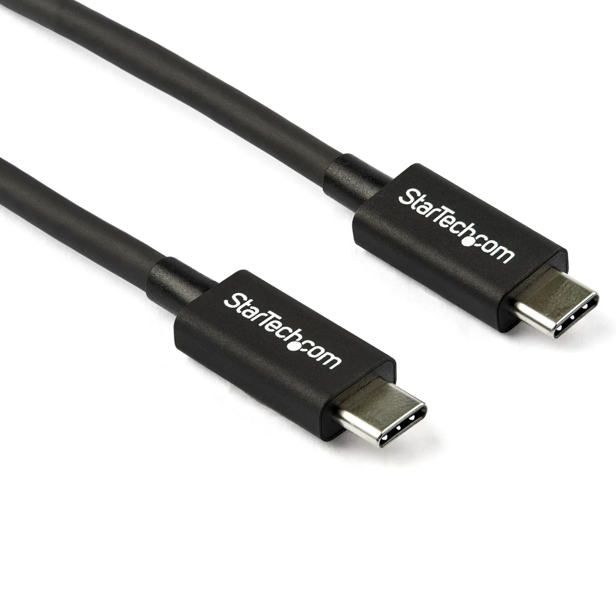 StarTech 2.6ft (80cm) Thunderbolt 3 Cable, 40Gbps, 100W PD, 4K/5K Video, Thunderbolt-Certified, Compatible w/ TB4/USB 3.2/DisplayPort - Thunderbolt cable - USB-C (M) to USB-C (M) - Thunderbolt 3 / USB / DisplayPort - 80 cm - 4K support, 5K support - black - for P/N: PEXUSB321C