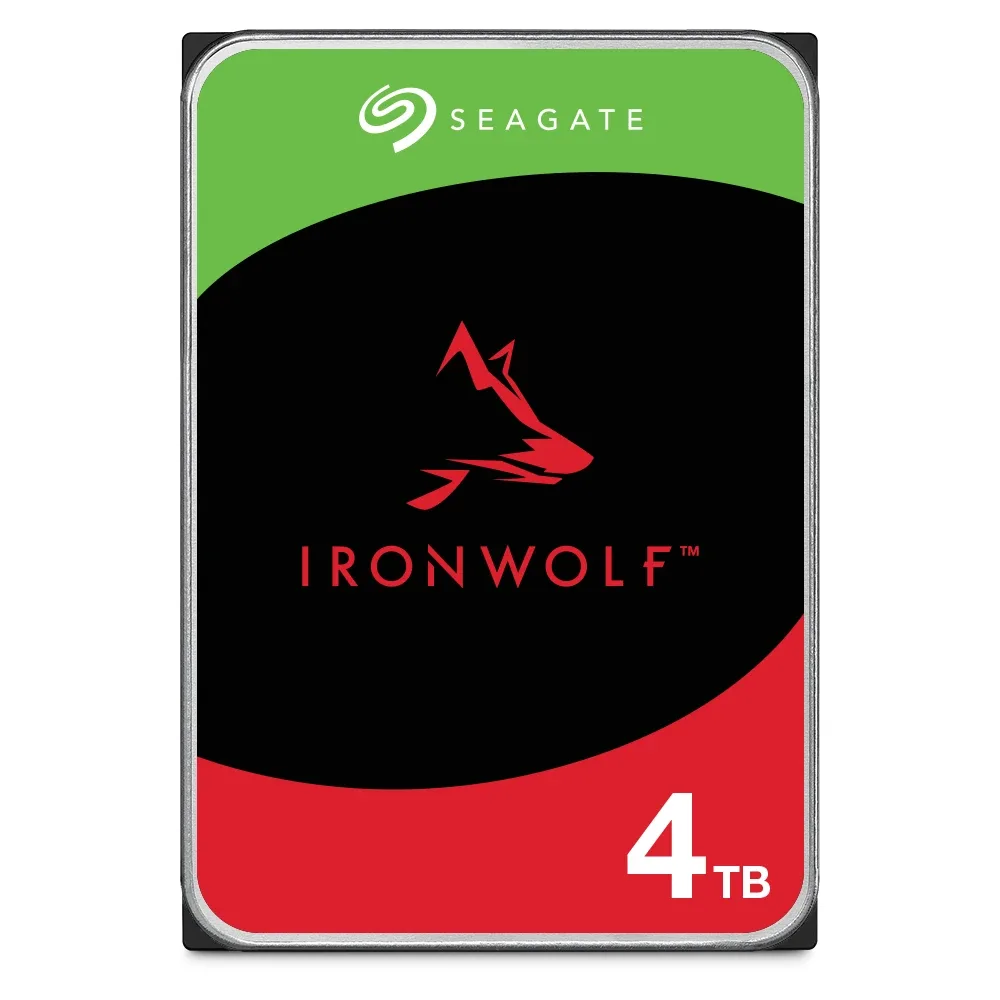 Seagate IronWolf ST4000VN006 - Hard drive - 4 TB - internal - SATA 6Gb/s - 5400 rpm - buffer: 256 MB - with 3 years Seagate Rescue Data Recovery