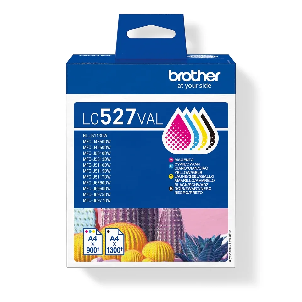 Brother LC527 Value Pack - 4-pack - black, yellow, cyan, magenta - original - hanging box - ink cartridge - for Brother MFC-J4350DW, MFC-J4550DW, MFC-J6760DW