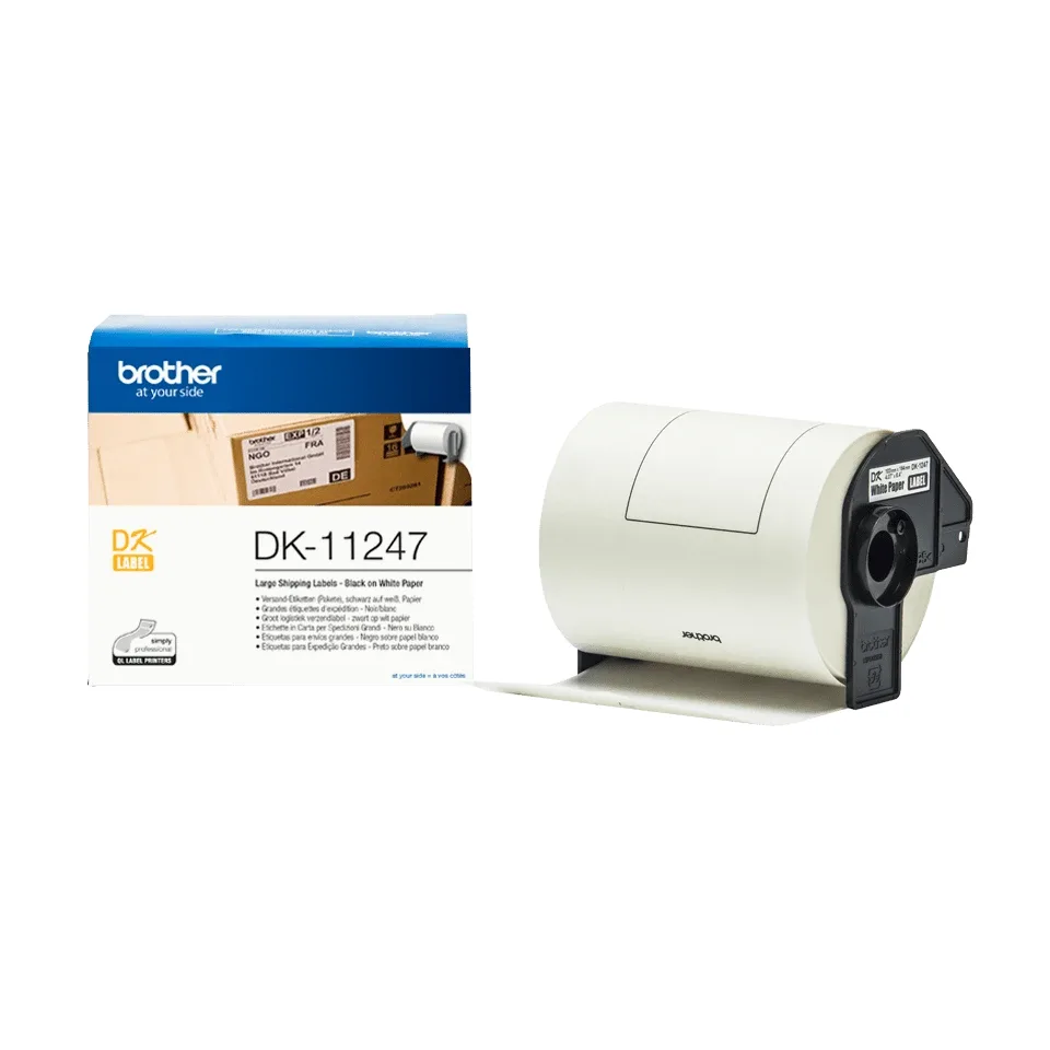 Brother DK-11247 - Black on white - 103 x 164 mm 180 label(s) (1 roll(s) x 180 labels