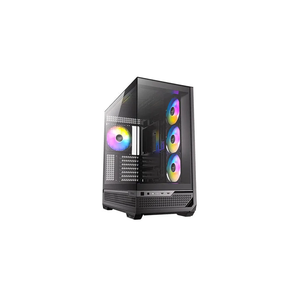 Antec Constellation C7 Mid Tower Gaming Case, 1 x USB Type-C / 2 x USB 3.0, Tempered Glass Front and Side Window Panel, Vertical Airflow, 4 x Pre-Installed ARGB LED Fans, E-ATX (= 272mm), ATX, M-ATX, ITX Compatible