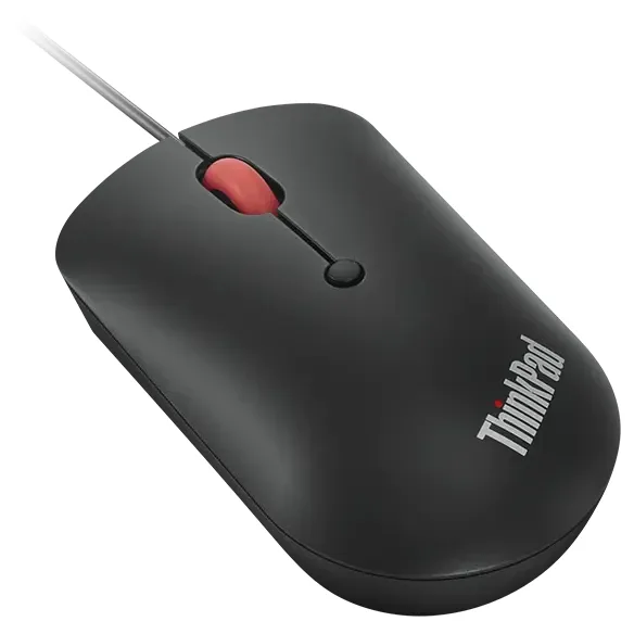 Lenovo ThinkPad Compact - Mouse - right and left-handed - optical - 4 buttons - wired - USB, USB-C - raven black - OEM - for ThinkPad T16 Gen 4 21QN