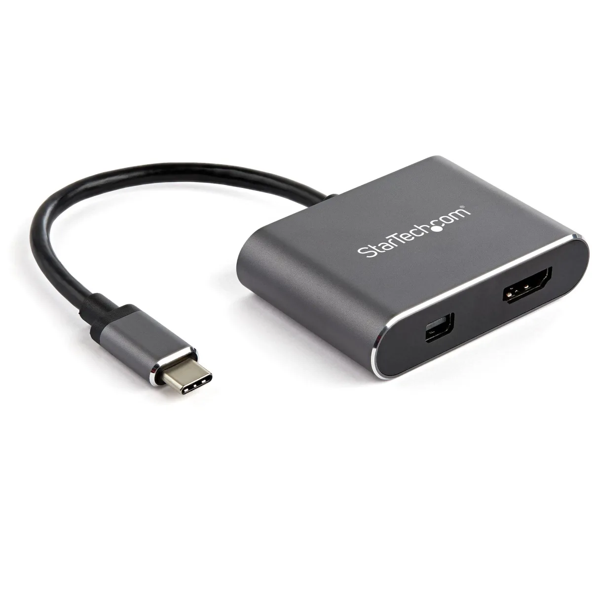 Startech USB C Multiport Video Adapter, 4K 60Hz USB-C to HDMI 2.0 or Mini DisplayPort 1.2 Monitor Adapter, USB Type-C 2-in-1 Display Converter HDMI/MDP HBR2 HDR, Works w/ Thunderbolt 3 - USB-C 2 in 1 Adapter (CDP2HDMDP)