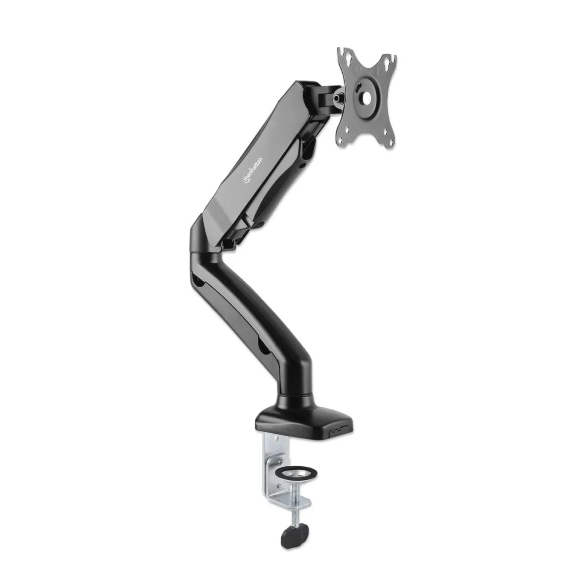 Manhattan 462495 TV/Monitor Desk Spring Mount-motion 27" C-clamp/Grom 1