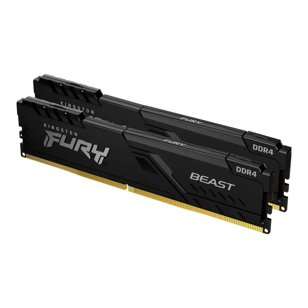 Kingston FURY Beast - DDR4 - kit - 64 GB: 2 x 32 GB - DIMM 288-pin - 3200 MT/s / PC4-25600 - CL16 - 1.35 V - unbuffered - non-ECC - black