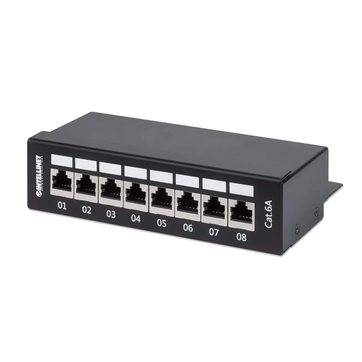 Intellinet 720908 CAT6A Patch Panel 8-PORT Ftp Desktop Shielded Top/Punch Down