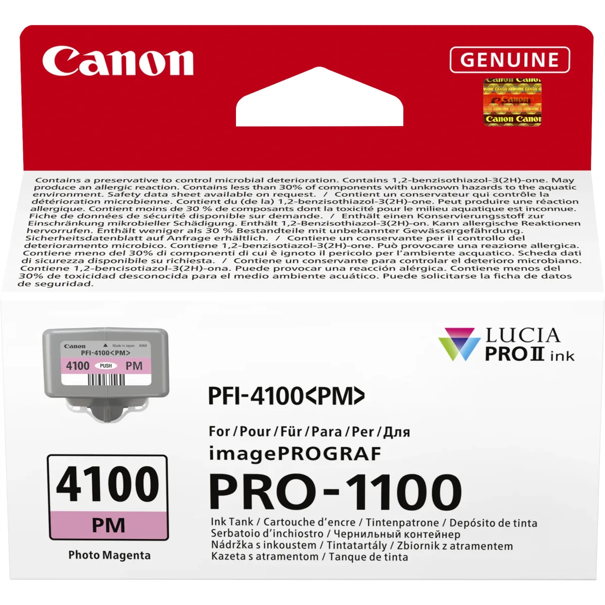 Canon PFI-4100 PM - 80 ml - photo magenta - original - hanging box - ink tank - for imagePROGRAF PRO-1100