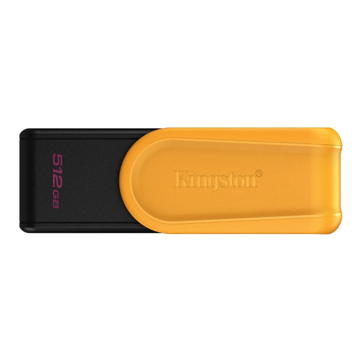 Kingston DataTraveler Exodia S DTXS/512GB USB Flash Drive, 512GB, USB 3.2, Black/Yellow, Swivel Cap Design