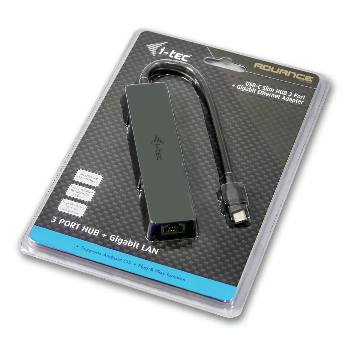 I-TEC USB-C SLIM HUB + GLAN USB-C 3 PORT HUB USB 3.0 + GLAN