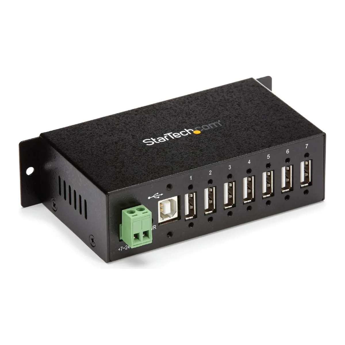 Startech USB 2.0 Hub - 7 Port - Mountable Rugged Industrial - Self Powered USB Hub - Hub - 7 x USB 2.0 - DIN rail mountable - DC power
