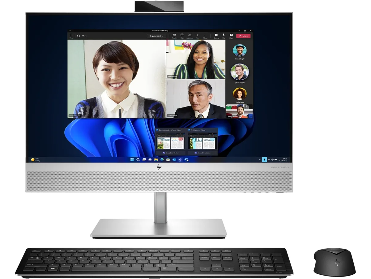 HP EliteOne 840 G9 - All-in-one Core i7 i7-14700 / up to 5.4 GHz - RAM 32 GB - SSD 1 TB - NVMe - UHD Graphics 770 - Gigabit Ethernet, IEEE 802.11ax (Wi-Fi 6), Bluetooth 5.4, IEEE 802.11be (Wi-Fi 7) - Win 11 Pro - monitor: LED 23.8" 1920 x 1080 (Full HD) @ 60 Hz touchscreen - keyboard: UK - with HP Wolf Pro Security Edition (1 year)