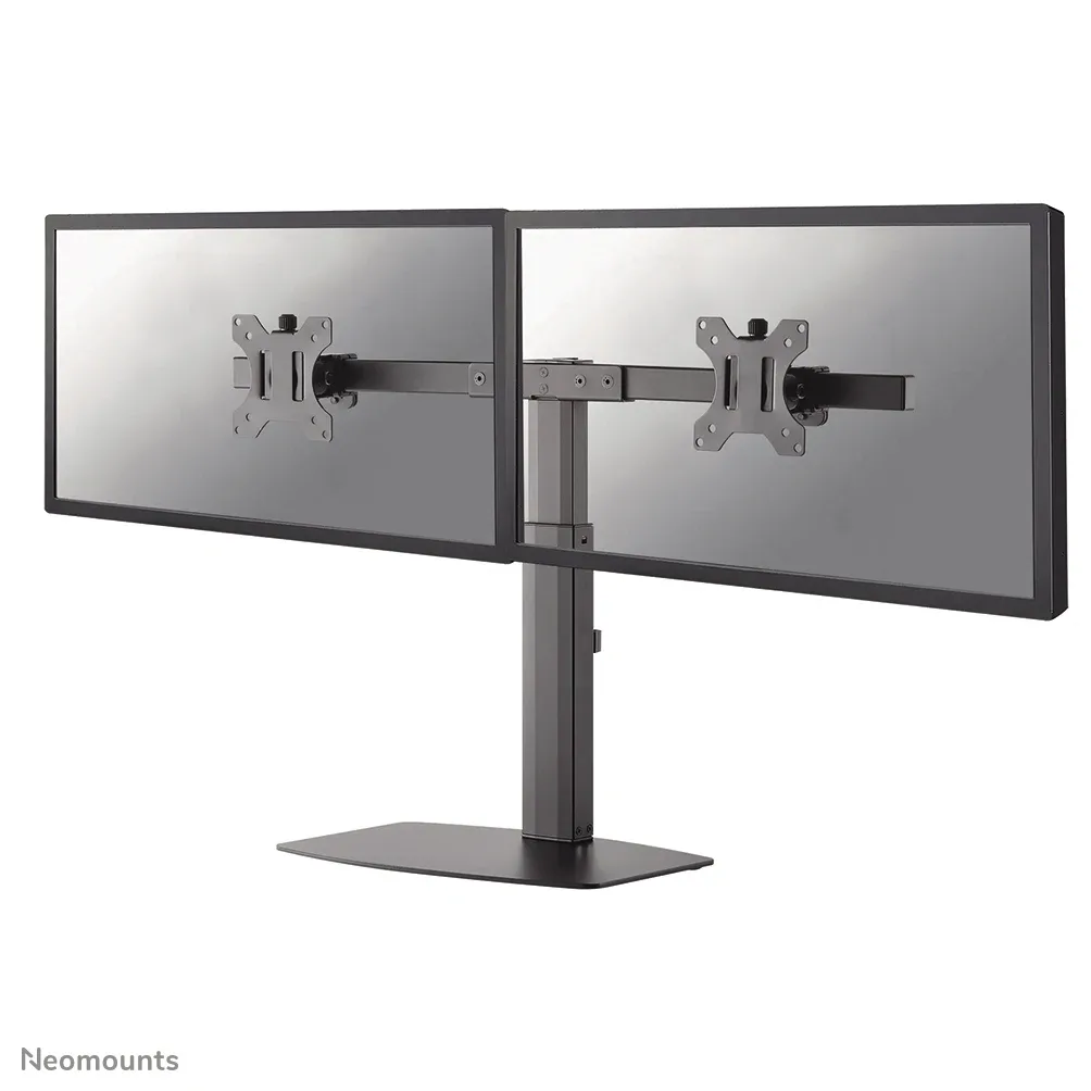 DESK MOUNT DUAL 19-27IN BLACK STAND 75X75TO100X100