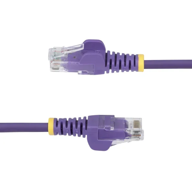 Startech 15m Purple Slim CAT6 Ethernet Cable, Snagless, 28AWG, LSZH - Patch cable - RJ-45 (M) to RJ-45 (M) - 15 m - 3.6 mm - UTP - CAT 5/5e/6 - IEEE 802.3bt - halogen-free, snagless, stranded copper - purple