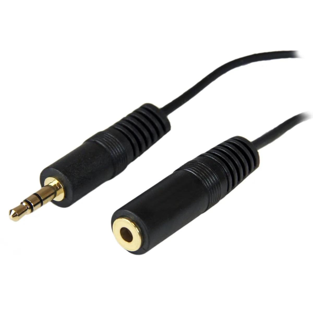 Startech 12 ft. (3.7 m) 3.5mm Audio Extension Cable - PC Speaker Extension Audio Cable - Strain Relief - Black - Aux Cable (MU12MF) - Audio extension cable - mini-phone stereo 3.5 mm male to mini-phone stereo 3.5 mm female - 3.7 m - for P/N: PEXSOUND7CH, SV211DPUA, SV211DPUA4K, SV211HDUA4K, SV431DL2DU3A, SV431TDVIUA