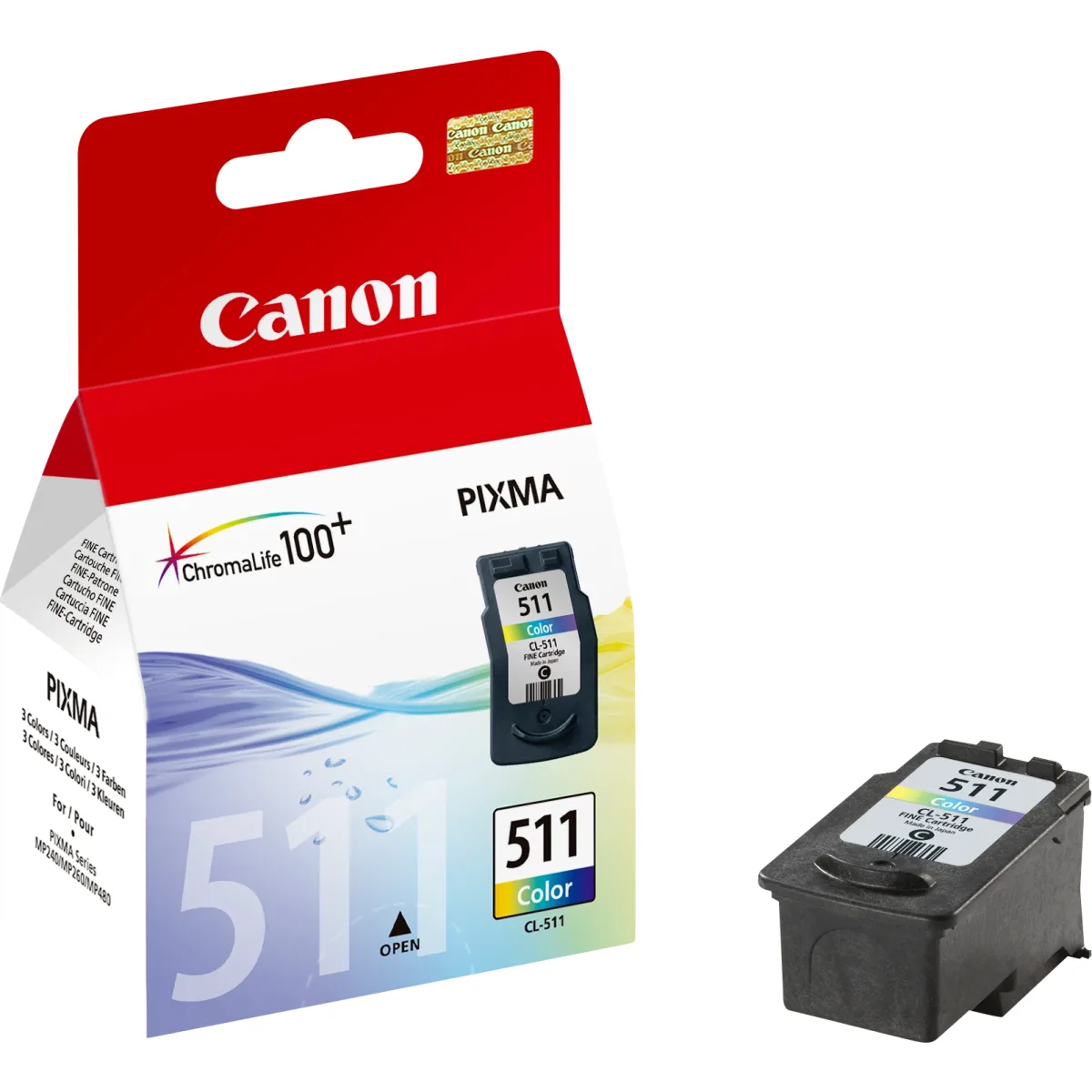 Canon CL-511 - 2972B001 - 1 x Cyan,1 x Magenta,1 x Yellow - Ink Cartridge