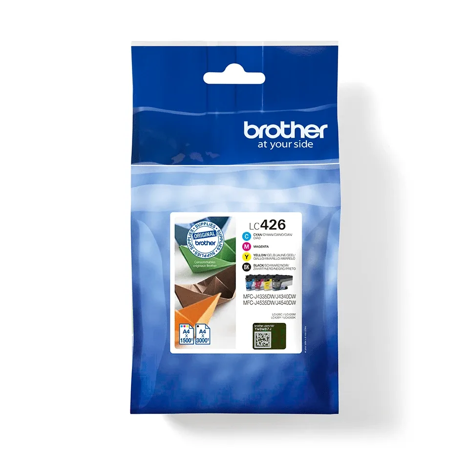 Brother LC426VAL Black Cyan Magenta and Yellow Ink Cartridges Multipack