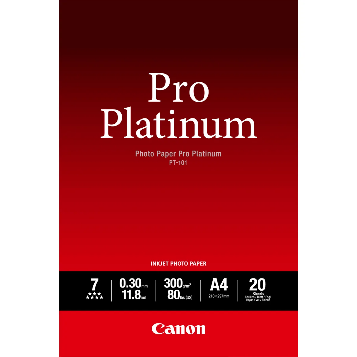 Canon Photo Paper Pro Platinum - Photo paper - A4 (210 x 297 mm) - 300 g/m2 - 20 sheet(s)