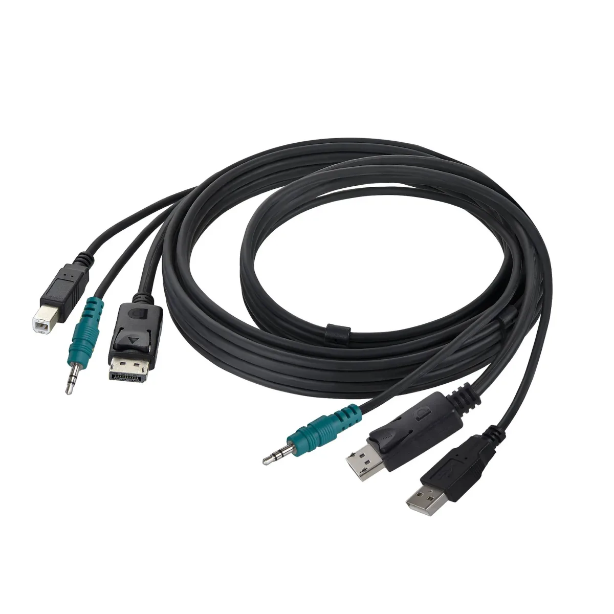 StarTech - Keyboard / video / mouse (KVM) cable - TAA Compliant - USB Type A, 3.5mm audio jack, DisplayPort (M) to USB Type B, 3.5mm audio jack, DisplayPort (M) - 1.8 m