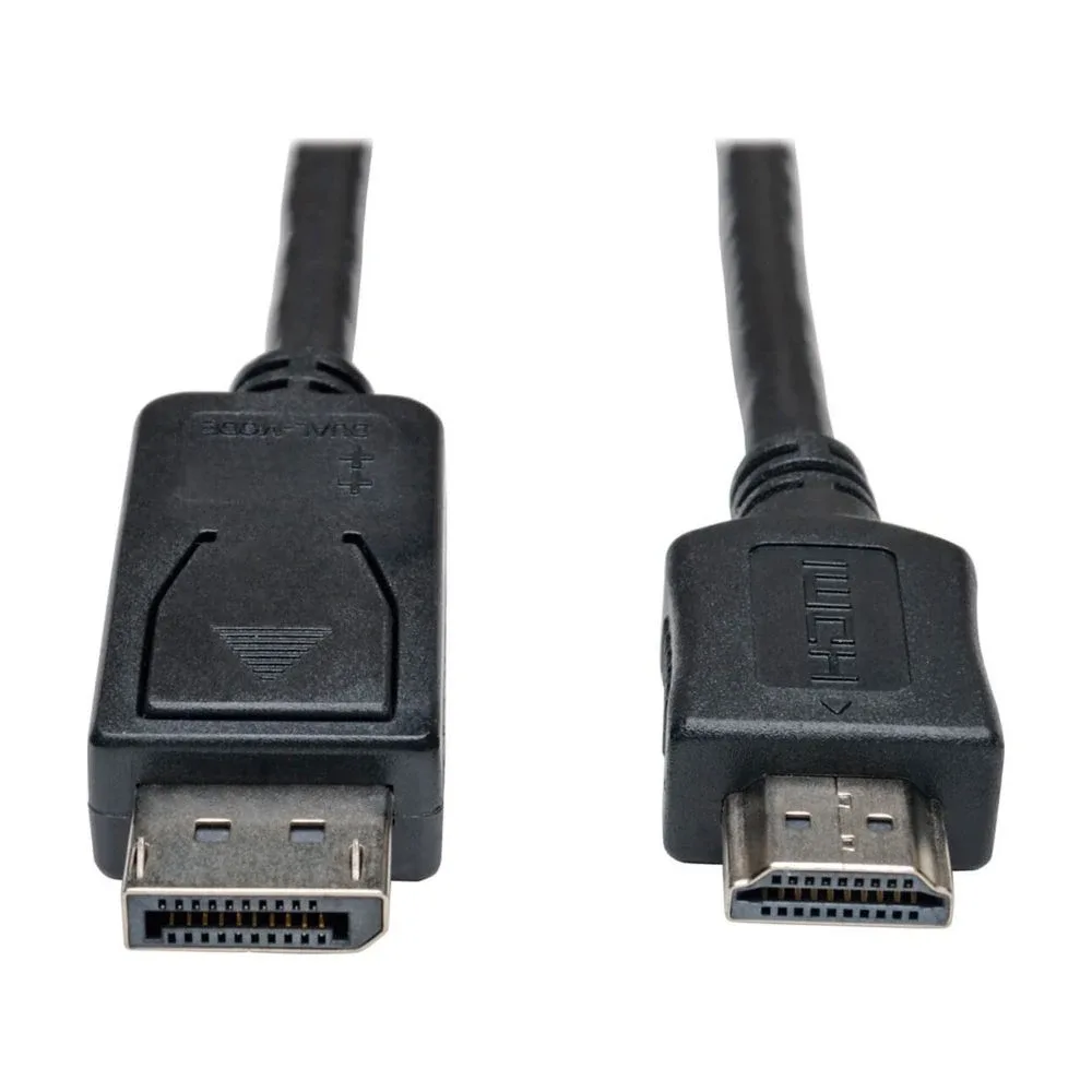 Eaton Tripp Lite Series DisplayPort to HDMI Adapter Cable (M/M), 3 ft. (0.9 m) - Adapter cable - DisplayPort male to HDMI male - 91 cm - black