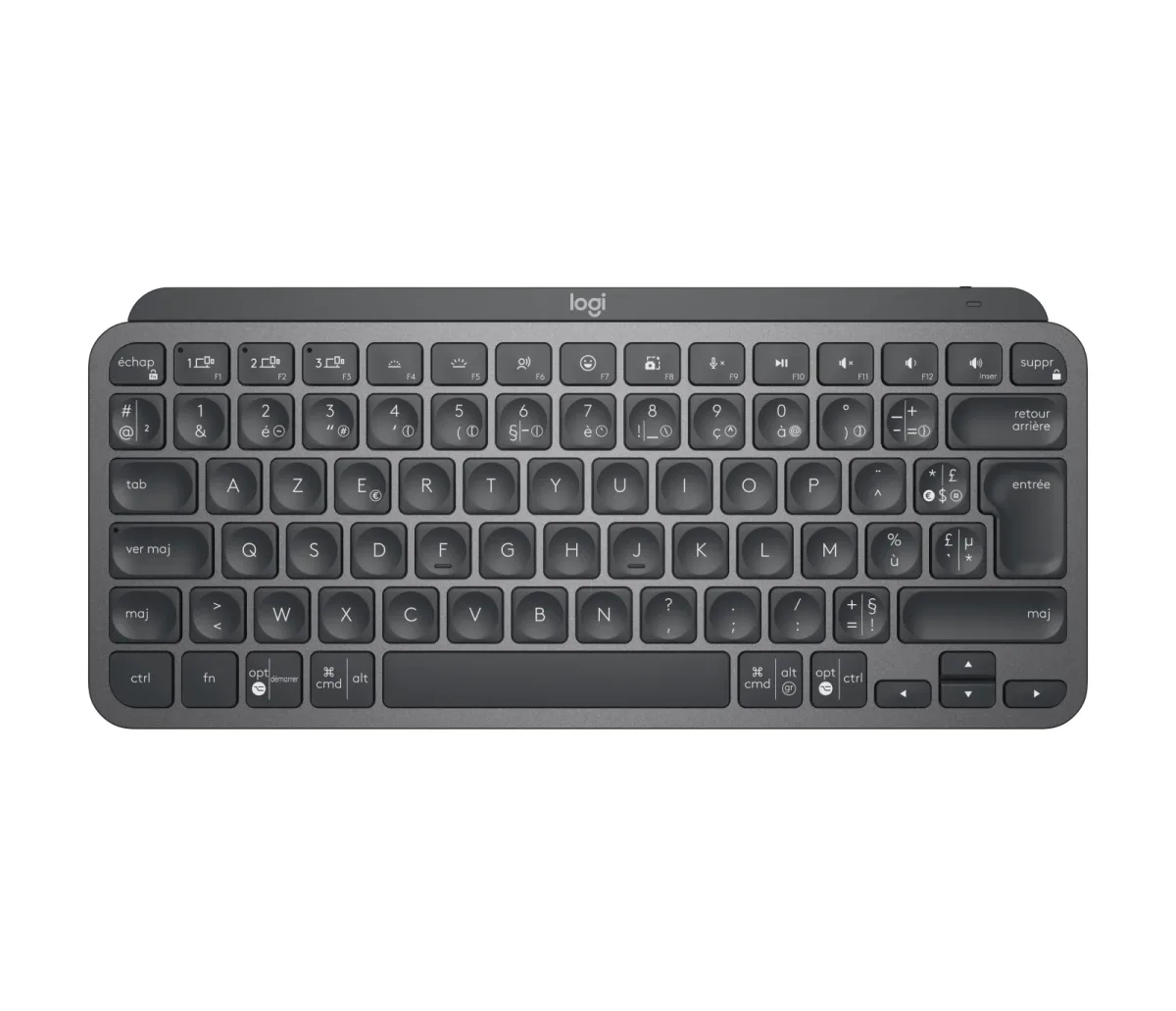Logitech MX Keys Mini for Business - Keyboard - backlit - wireless - Bluetooth LE - AZERTY - French - graphite