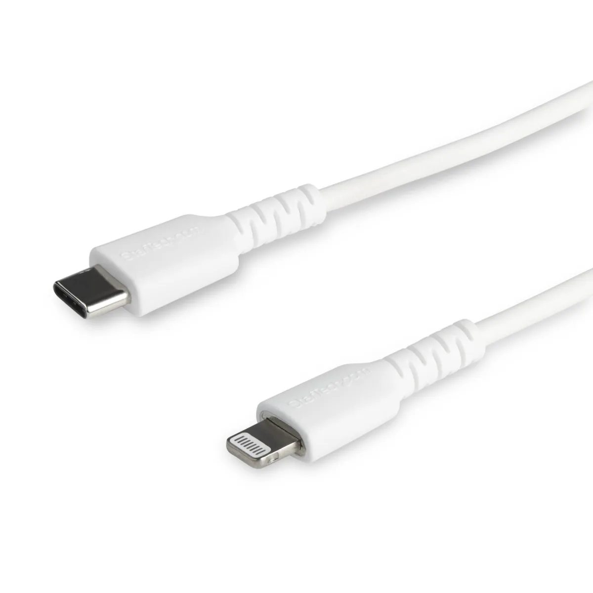 Startech 6 ft(2m) Durable White USB-C to Lightning Cable, Heavy Duty Rugged Aramid Fiber USB Type A to Lightning Charger/Sync Power Cord, Apple MFi Certified iPad/iPhone 12 Pro Max - iPhone 7/8/11/11 Pro - Lightning cable - Lightning male to USB-C male - 2 m - white