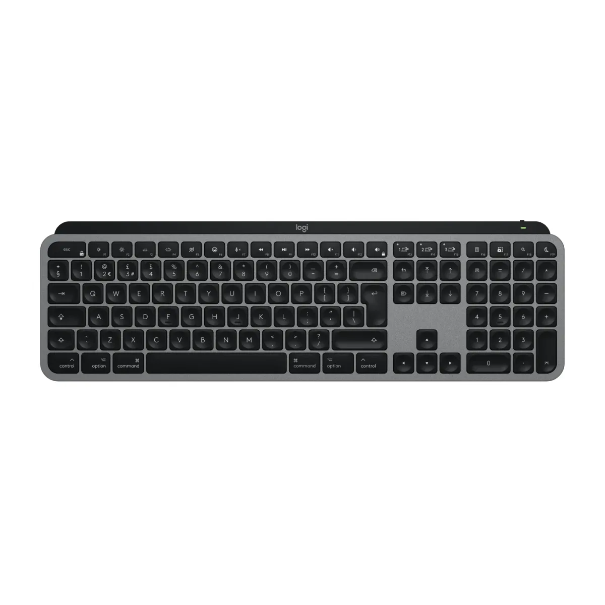 Logitech Master Series MX Keys S for Mac - Keyboard - full size - backlit - wireless - Bluetooth LE - QWERTY - UK - space grey