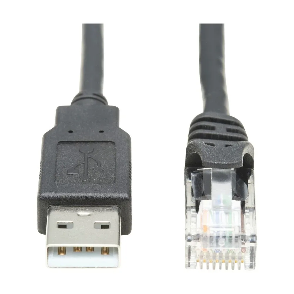 Eaton Tripp Lite Series USB to RJ45 Rollover Console Cable (M/M) - Cisco Compatible, 250 Kbps, 15 ft., Black - Serial cable - USB (M) to RJ-45 (F) - 4.57 m - double shielded - USB 1.1 - black