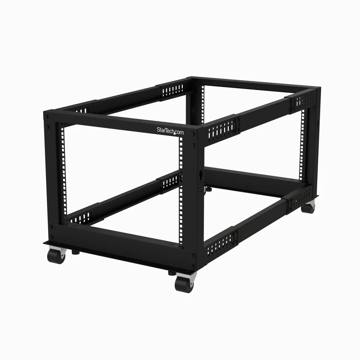 Startech 8U 19" Open Frame Server Rack, 4 Post Adjustable Depth 23-41" Mobile, Free Standing Rolling Network/Computer Equipment Data Rack, Dell PowerEdge, HP ProLiant ThinkServer - Adjustable Server Rack (4POSTRACK8U)