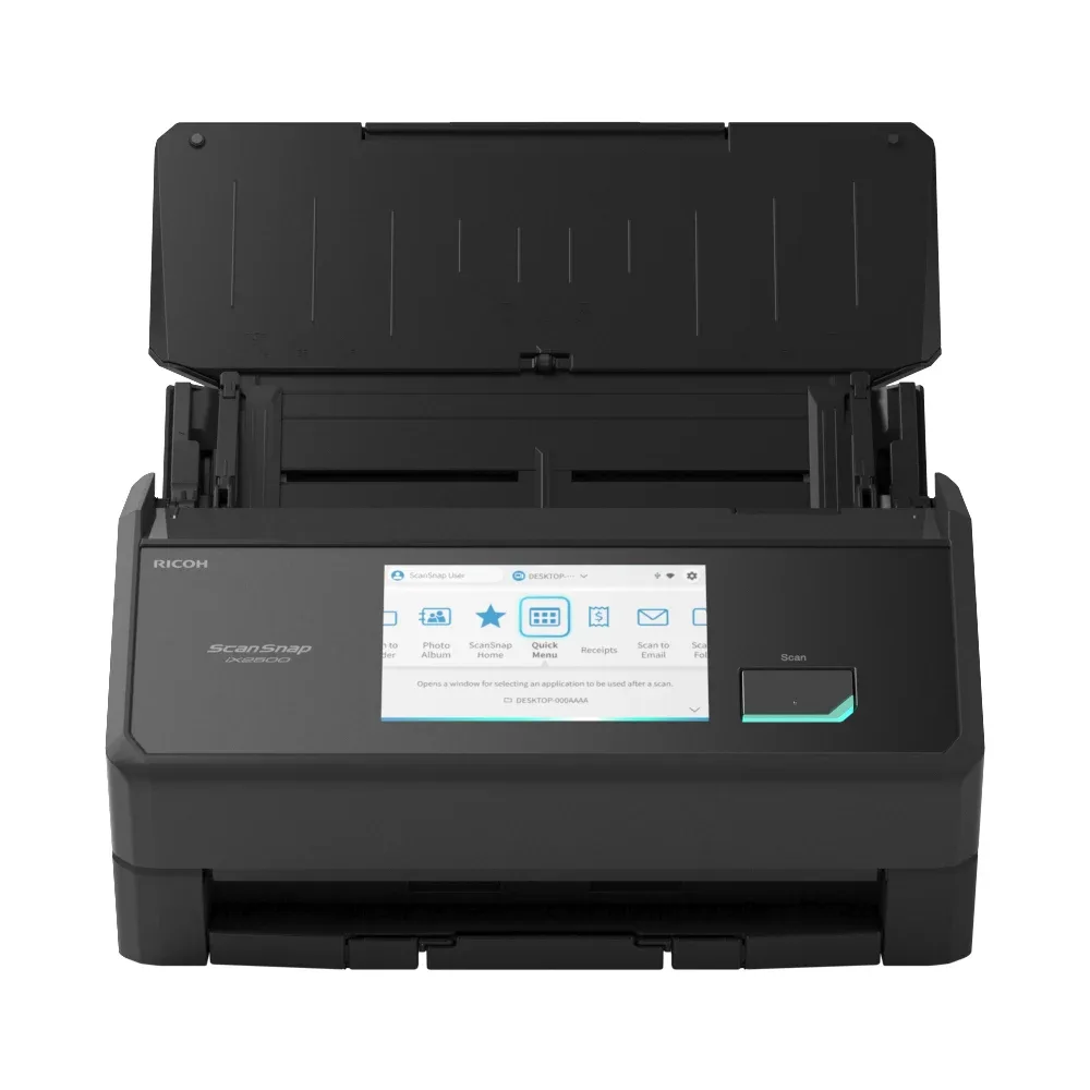 Ricoh ScanSnap iX2500 - Document scanner - Dual CIS - Duplex - 279 x 432mm - 600 dpi x 600 dpi - up to 45 ppm (mono) / up to 45 ppm (colour) - ADF (100 sheets) - USB 3.2 Gen 1x1, Wi-Fi(ax), Bluetooth 5.2