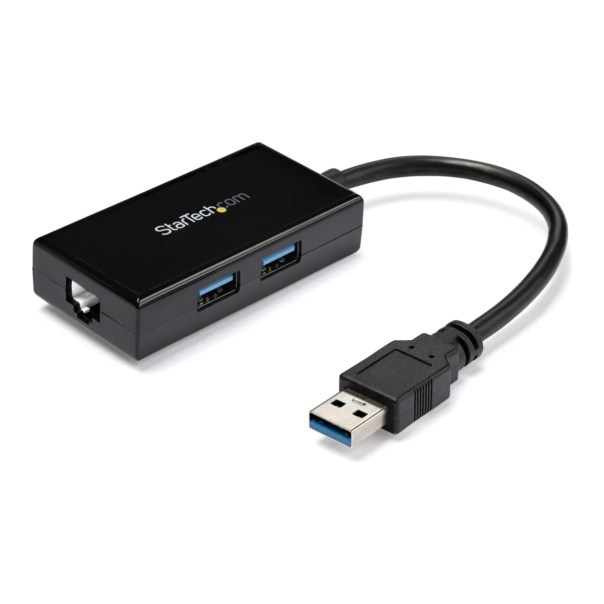Startech 2 Port USB 3.0 Hub with Ethernet - USB 3.0 x 2 - Gigabit Ethernet Network Adapter for Windows / Mac / Chrome (USB31000S2H) - Network adapter - USB 3.0 - Gigabit Ethernet x 1 - black