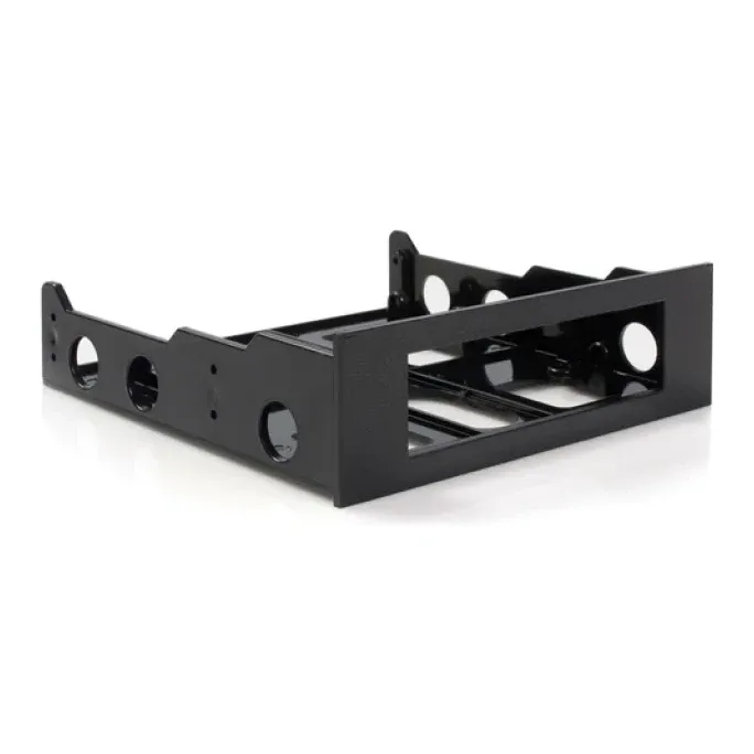 Startech 3.5" to 5.25" Front Bay Adapter - Mount 3.5" HDD in 5.25" Bay - Hard Drive Mounting Bracket w/ Mounting Screws (BRACKETFDBK) - Storage bay adapter - black - for P/N: 25SATSAS35HD, 35FCREADBU3, 35SAT225S3R, HSB225S3R, S251BU31REM, SATBP125VP