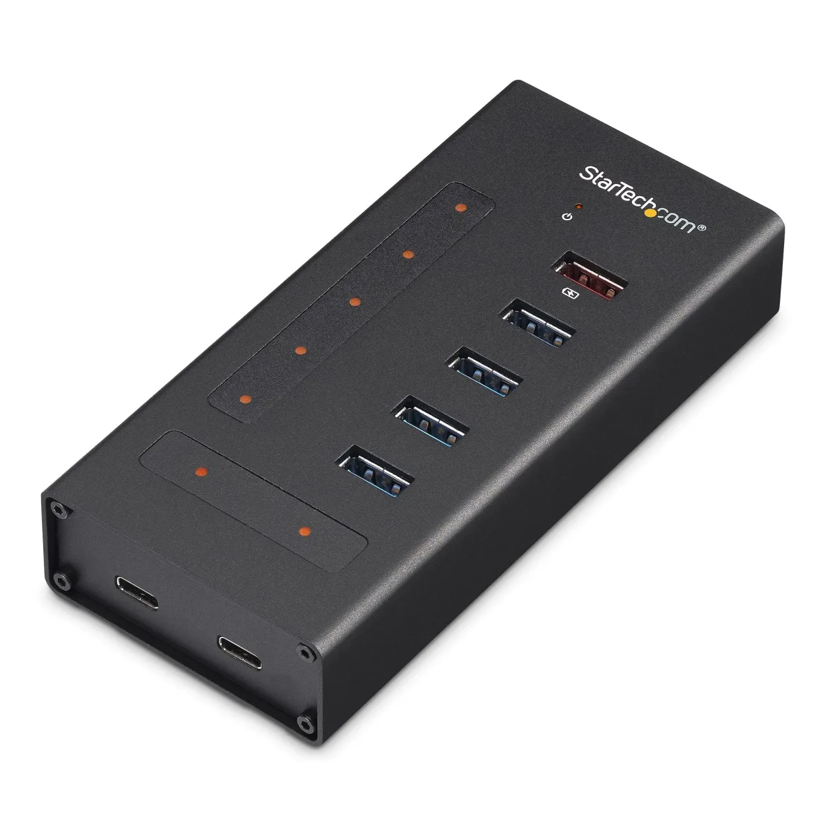 Startech 7 Port USB C Hub, USB Type-C to 2x USB-C/5x USB-A, Moutable Metal Hub, USB 3.0, SuperSpeed 5Gbps USB 3.1/USB 3.2 Gen 1, Self Powered, BC 1.2 Fast Charge, 5 x USB-A, 2 x USB-C - Windows/macOS/Linux (HB30C5A2CST)