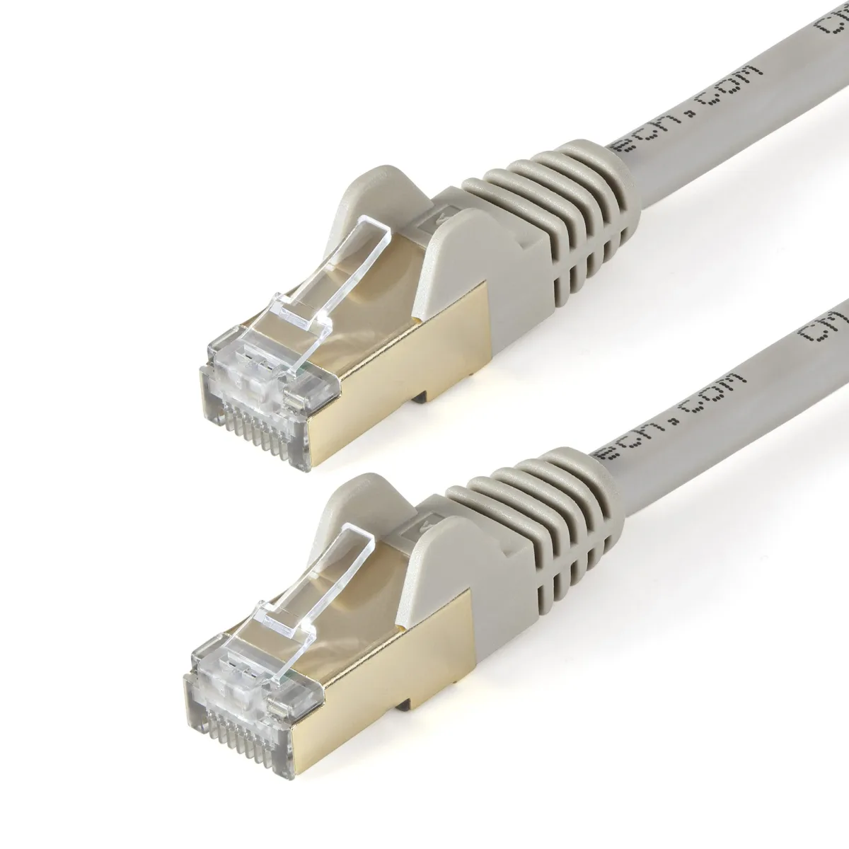 Startech 1.5m CAT6A Ethernet Cable, 10 Gigabit Shielded Snagless RJ45 100W PoE Patch Cord, CAT 6A 10GbE STP Network Cable w/Strain Relief, Grey, UL Certified Wiring/TIA - Category 6A - 26AWG (6ASPAT150CMGR)