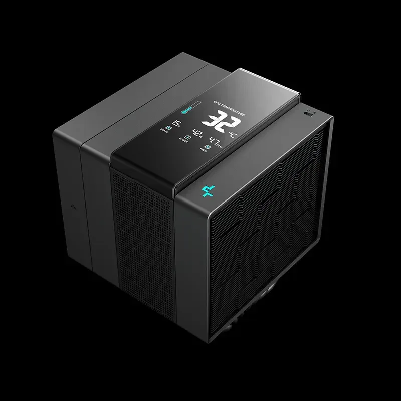 DeepCool Assassin IV VC Vision Dual-Fan CPU Air Cooler with 140mm & 120mm Fans, Vapour Chamber Base, Digital Display for Real-Time Monitoring, Intel & AMD Compatible