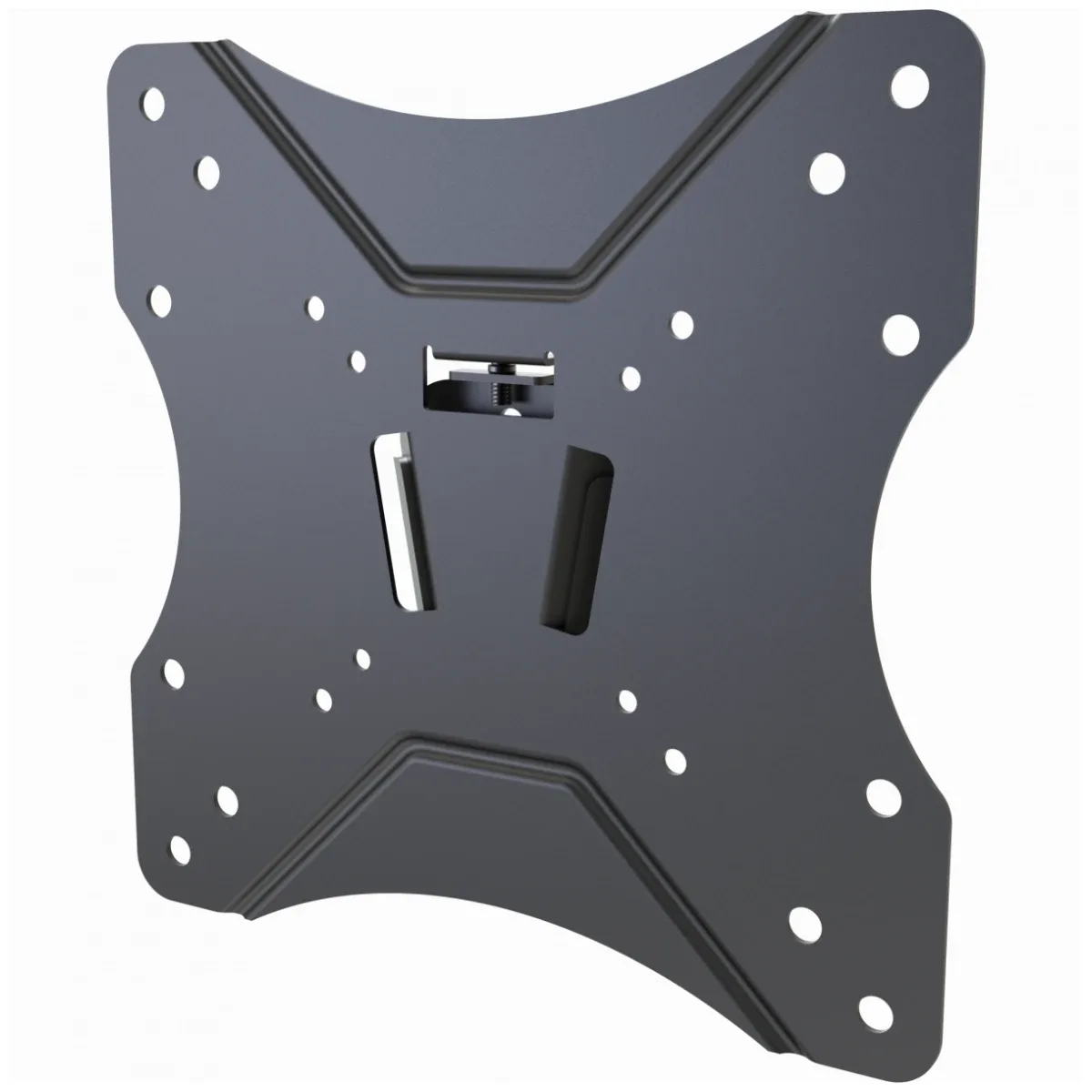 Display wall mount - fits display 30 to 55" with VESA sizes 75 x 75, 100 x 100, 200 x 100, 200 x 200 - thumbscrews used to fix display for fast assembly - landscape or portrait - swl 25 kg - black