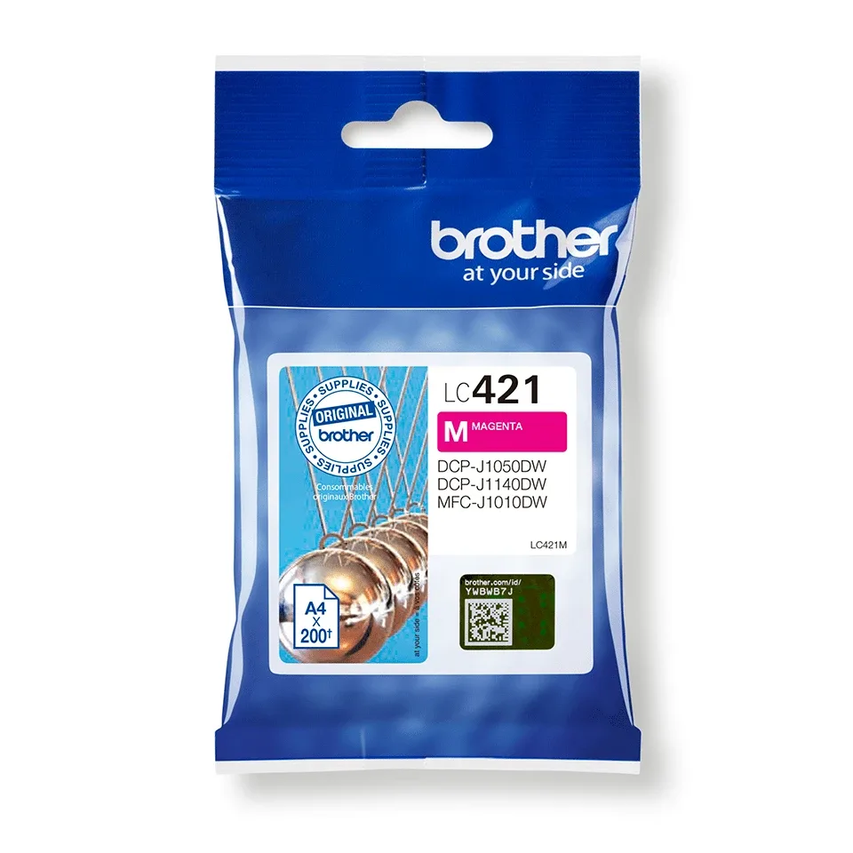 Brother LC421M - Magenta - original - ink cartridge - for Brother DCP-J1140DW, DCP-J1800DW, MFC-J1010DW, MFC-J1012DW