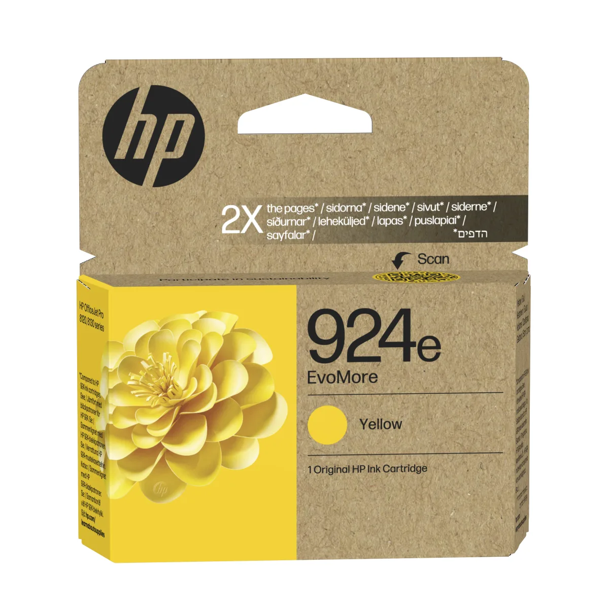 HP 924E EVOMORE YELLOW ORIGINAL INK CARTRIDGE