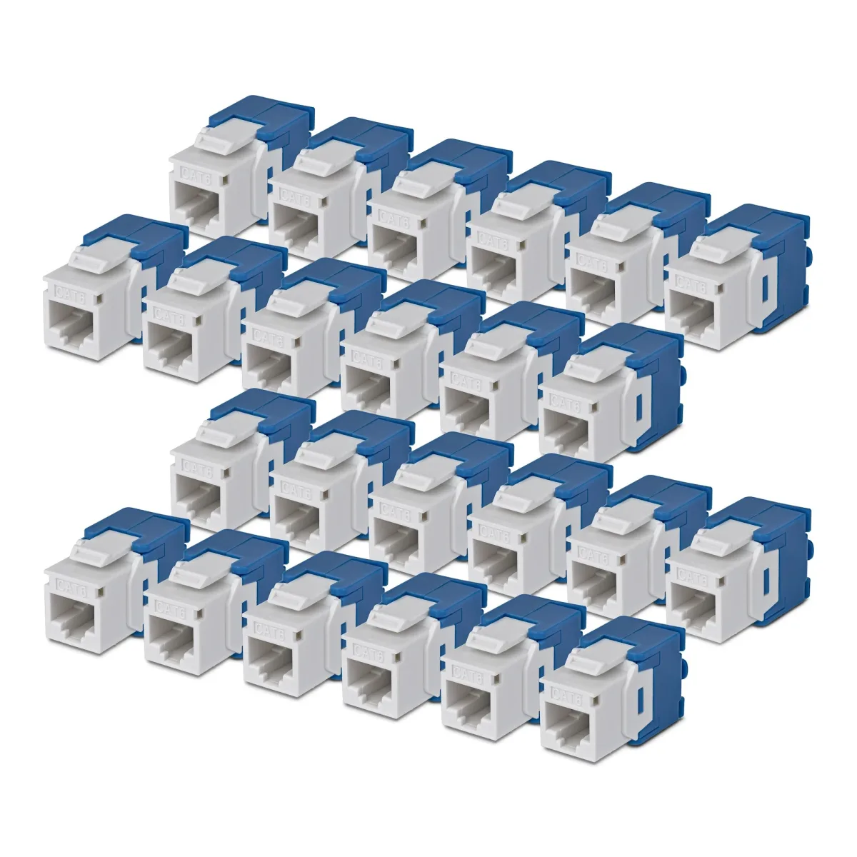 Startech - Keystone jack - 180°, tool-free - CAT 6 - UTP - RJ-45 - white - TAA Compliant (pack of 24)