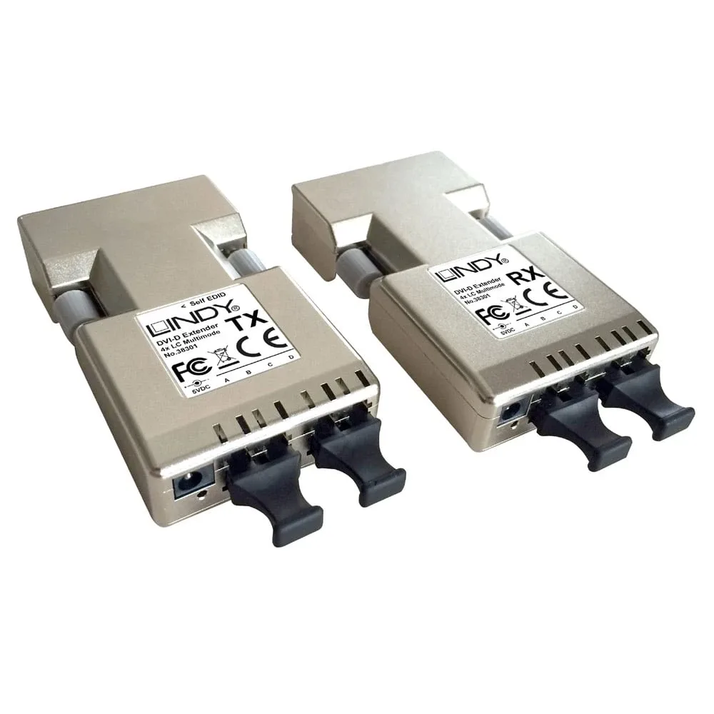 Lindy 38301 500M Fibre Optic Dvi-d Single Link Extender