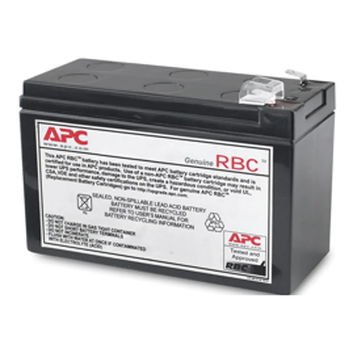 APC Replacement Battery Cartridge #110 - UPS battery - 1 x battery - Lead Acid - black - for P/N: BE650G2-CP, BE650G2-FR, BE650G2-GR, BE650G2-IT, BE650G2-SP, BE650G2-UK, BR650MI