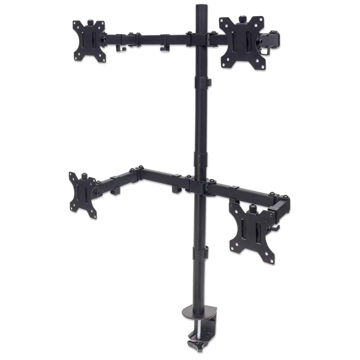 Manhattan 461566 TV/Monitor Desk Mount 4 Screens 27" Clamp VESA to 100X100MM