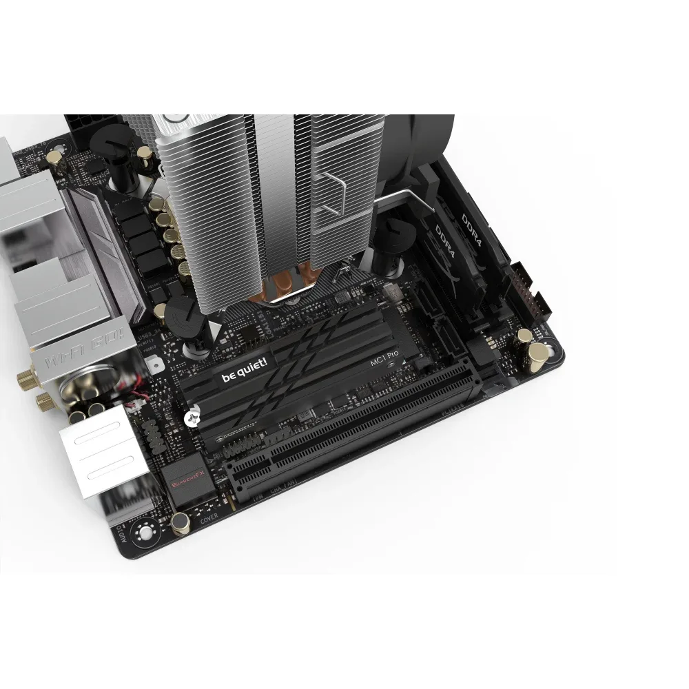 be quiet! (BZ003) MC1 Pro M.2 SSD Cooler, Integrated Heat Pipe, Single/Double Side Compatibility, 2280 Size