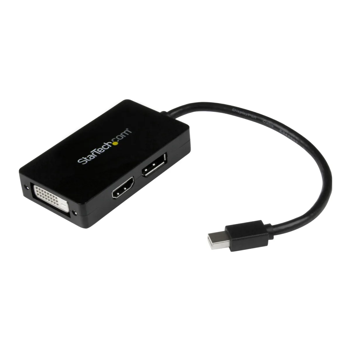 Startech Travel A/V adapter - 3-in-1 Mini DisplayPort to DisplayPort DVI or HDMI converter (MDP2DPDVHD) - Adapter - Mini DisplayPort male to DVI-D, HDMI, DisplayPort female - 15 cm - black