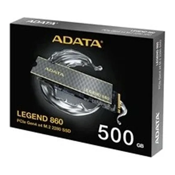 Adata Legend 860 (SLEG-860-500GCS) 500GB NVMe SSD, PCIe Gen4, M.2 Interface, 2280, Read 5000 MB/s, Write 3000 MB/s, Heatsink 5 Year Warranty