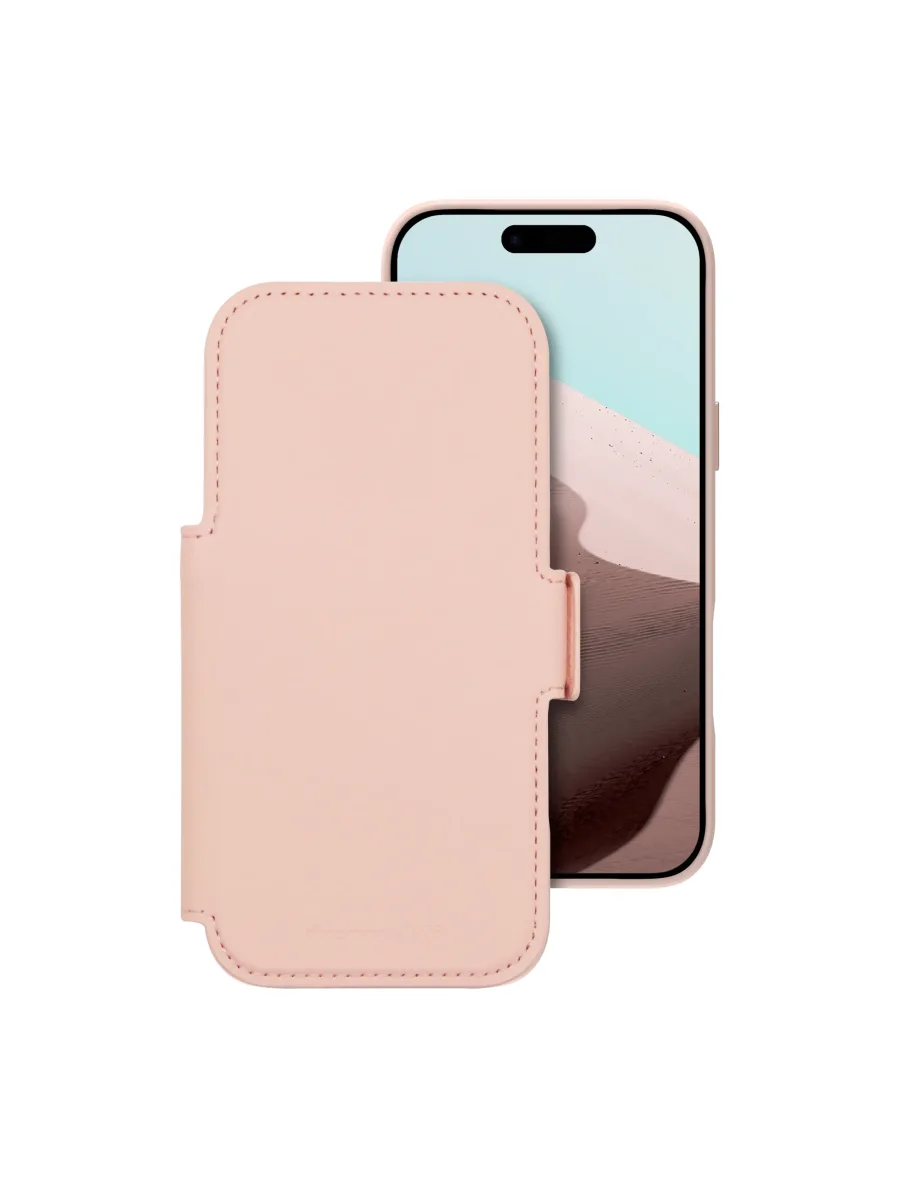 dbramante1928 Lynge - Flip cover for mobile phone - MagSafe compatibility - pink sand - for Apple iPhone 17 Pro Max, 18 Pro Max