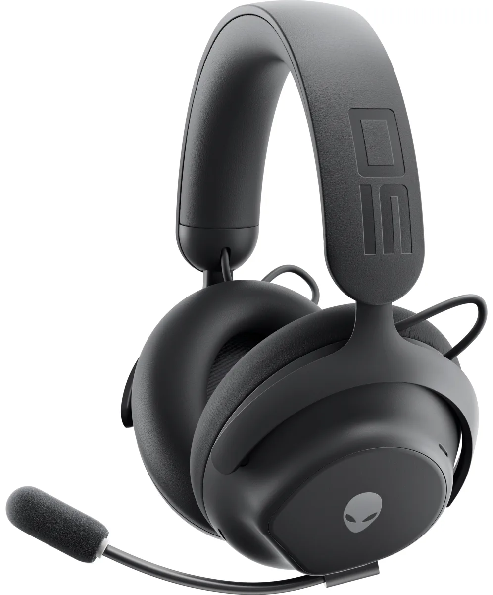 Alienware Pro Wireless Gaming Headset - Headset - full size - Bluetooth / 2.4 GHz radio frequency - wireless, wired - active noise cancelling - USB - Dark Side of the Moon