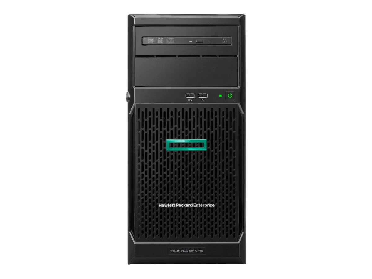 HPE ProLiant ML30 Gen10 Plus Performance - Server - tower 4U - 1-way - 1 x Xeon E-2314 / up to 4.5 GHz - RAM 16 GB - SATA - hot-swap 3.5" bay(s) - no HDD - Gigabit Ethernet - monitor: none