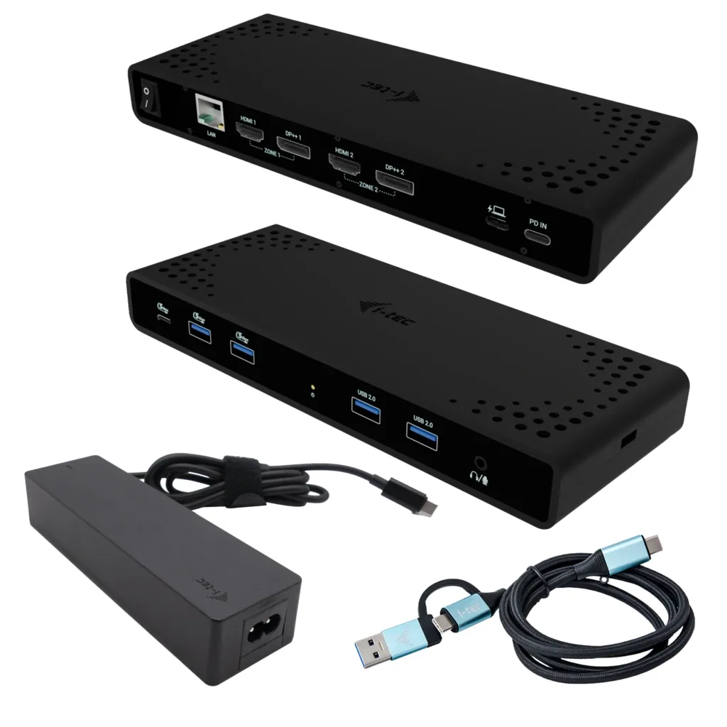 I-TEC UNIVERSAL DUAL 4K DOCK PD 85W INCL. USB-C CHARGER 100W
